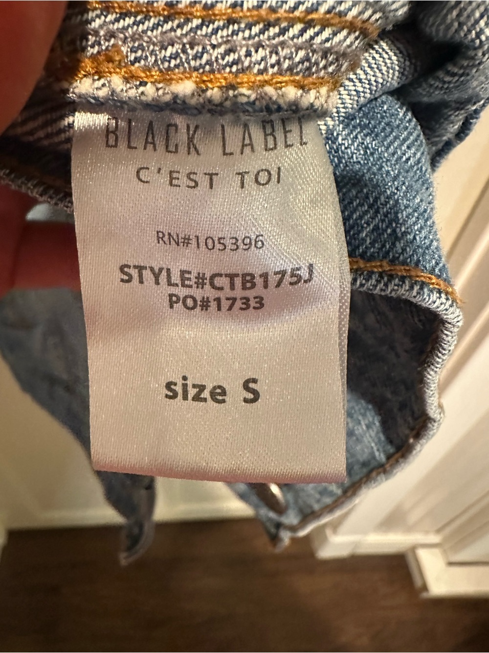 Black Label Distressed Light Blue Denim Jacket - S - Picture 4 of 5
